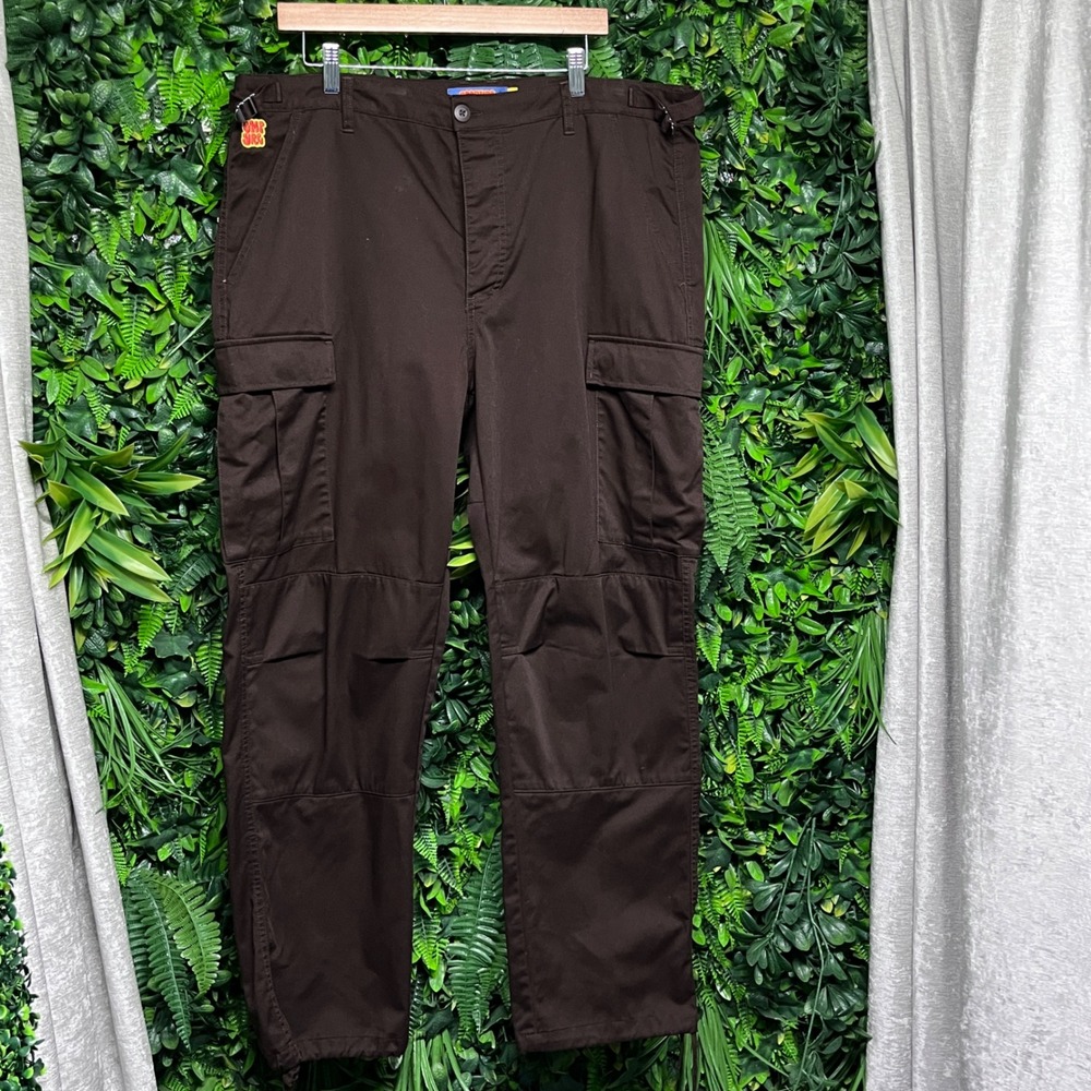 Empyre Cargo Pants Men 36 Brown Relax Relaxed Fit Utility Skater Streetwear 3740 - Picture 2 of 8